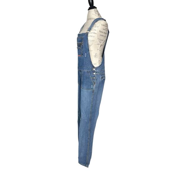 O’neill | Junior | Vintage Distressed Medium Wash Classic Denim Overalls | Sz 9 - Picture 4 of 14